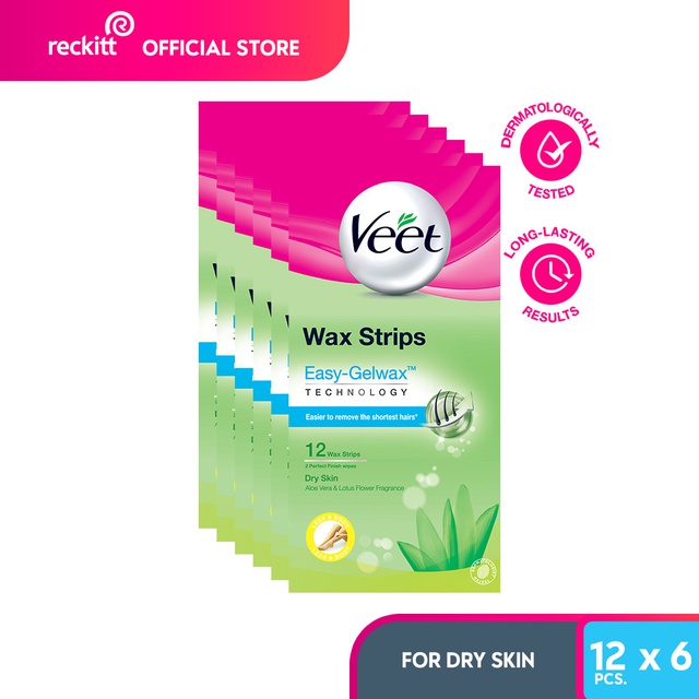 Veet Cold Wax Strips for Legs 12's (Dry Skin) Set of 6 Shopee Philippines