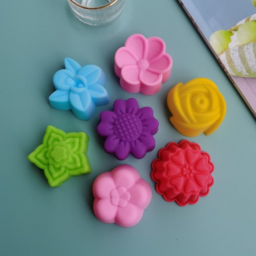 10PCS Silicon Cupcake Molder for Baking Creative Flower Silicon Puto ...