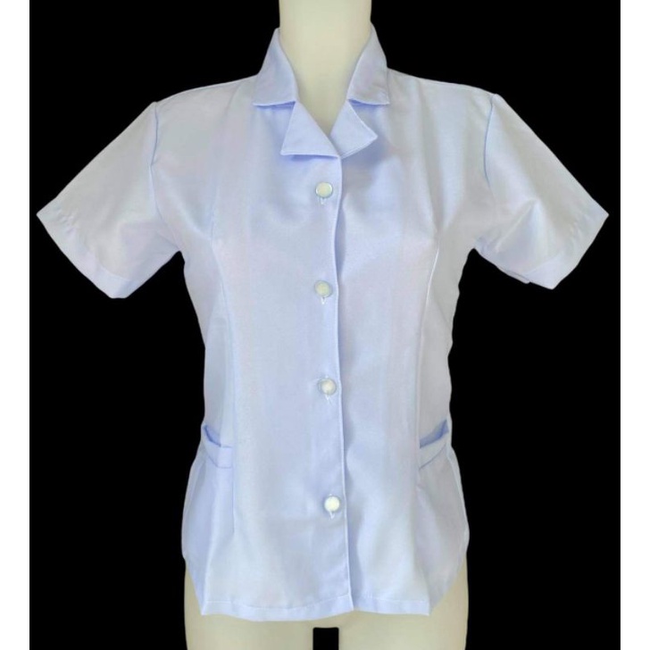 Nursing Uniform Bluish white Katrina fabric with or without pocket upto ...