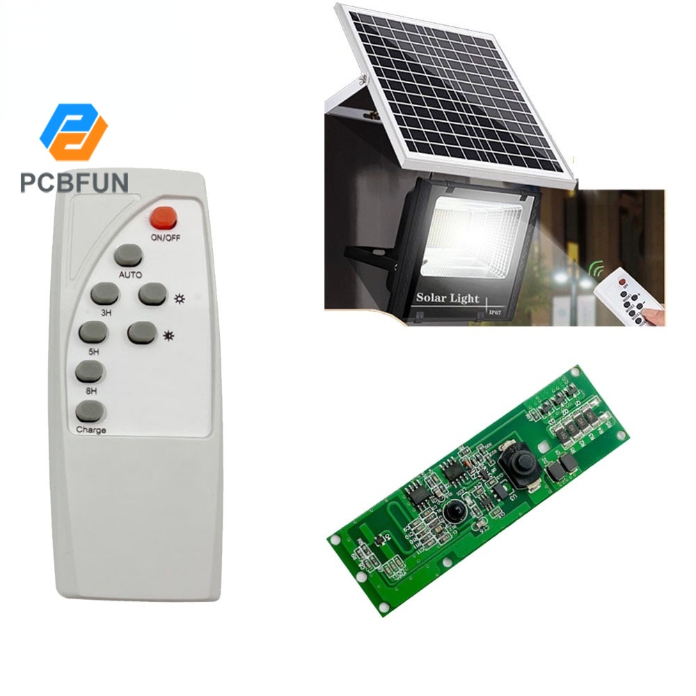 Pcbfun Solar Light Remote Control Street Switch Microwave Radar Human