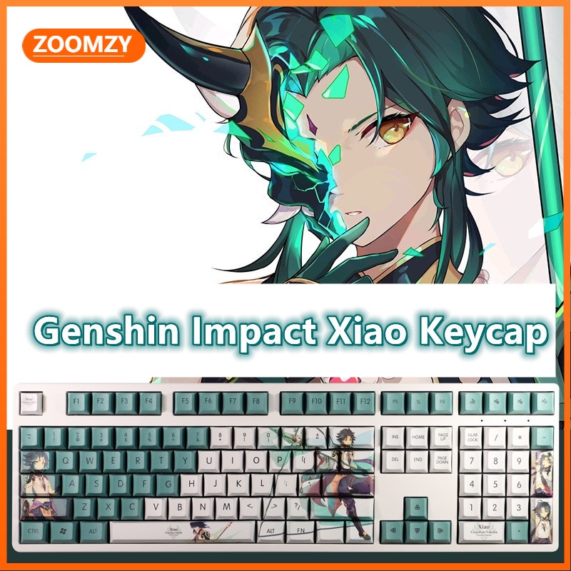 Xiao Keycap Genshin Impact Theme Keycap Cherry Profile PBT Dye ...