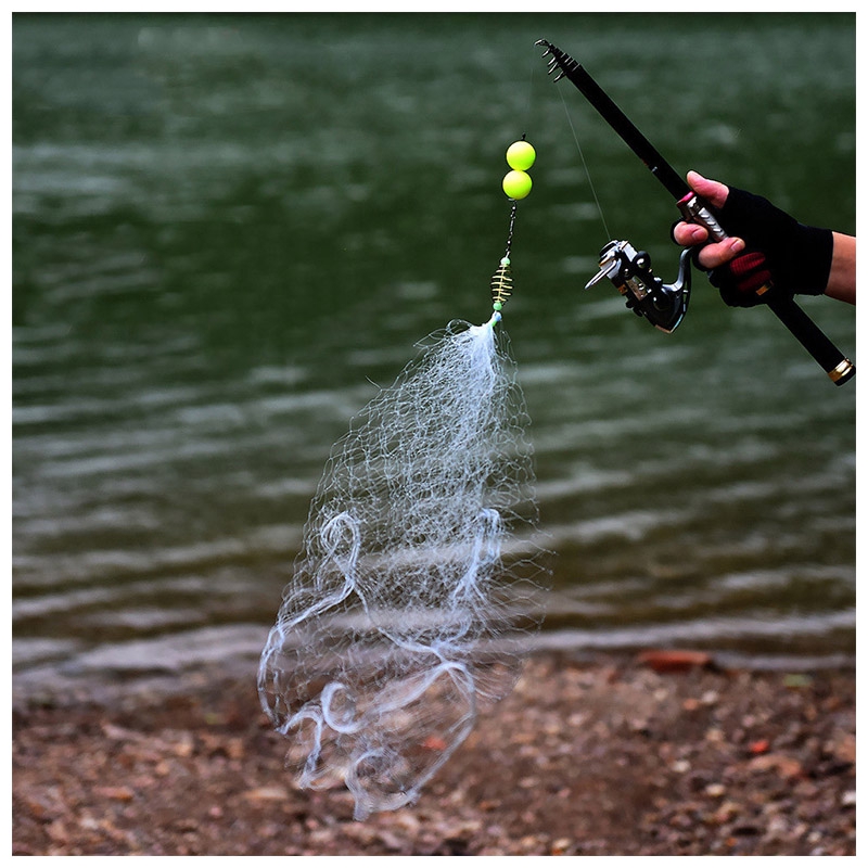 Fishing Net Trap Bead Copper Spring Shoal Netting Fishnet Tackle