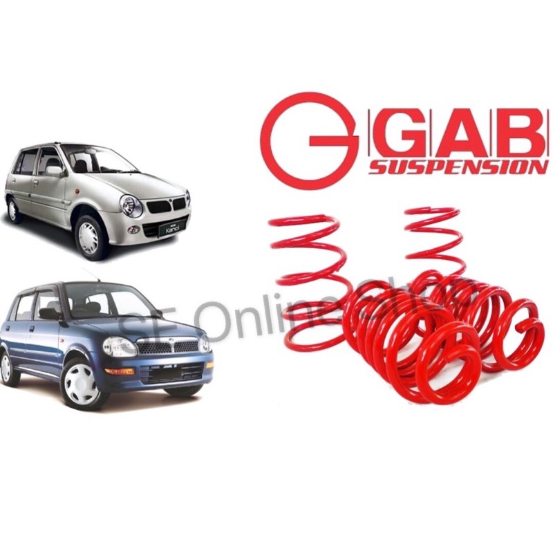 GAB Sport Spring Perodua Viva Kelisa Kenari Kancil Lowered Spring Sport ...