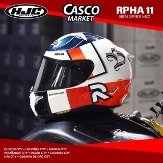 HJC RPHA 11 Ben Spies MC1 White Red Black Full Face Helmet