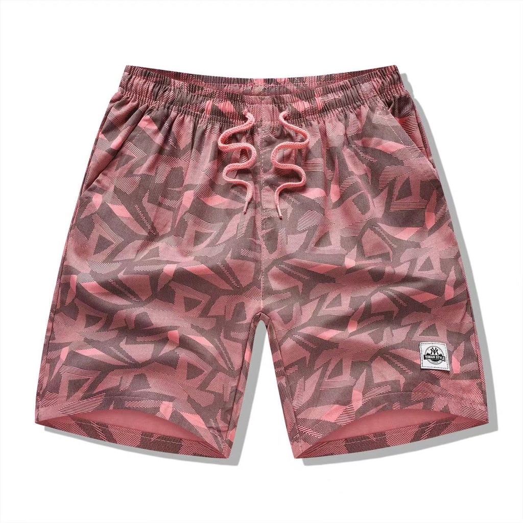 Men's trendy casual color shorts printed hello packet Shopee Philippines