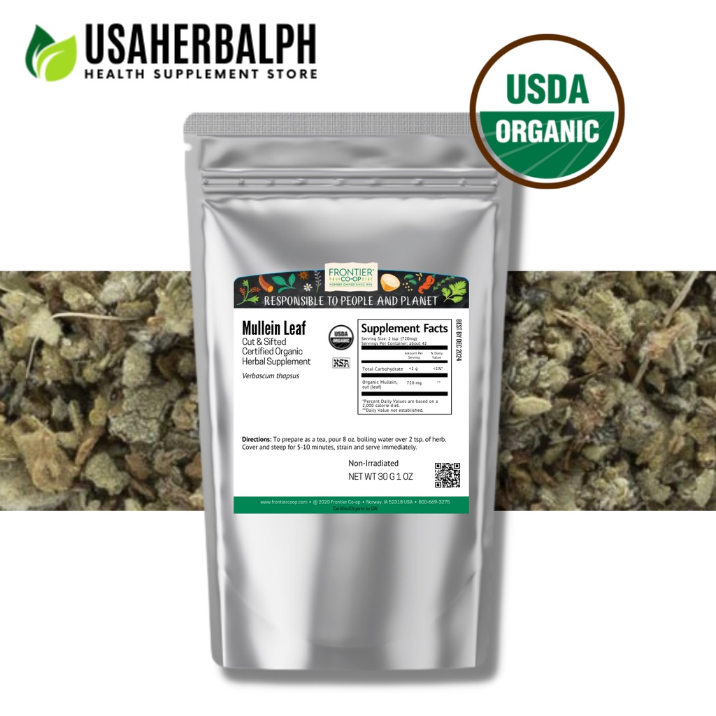 Mullein Leaf Herbal Supplement Loose Leaf Tea, Tea Bags, Herbal Smoke