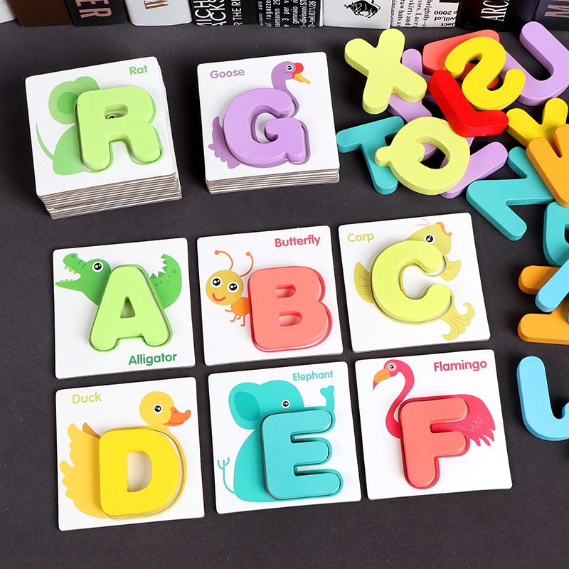 3d alphabet card set for children to practice smart English vocabulary ...