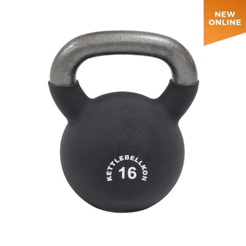 16kg Kettlebell 16 kilograms kg black kettelbell neoprene kettle bell weights dumbbell swing