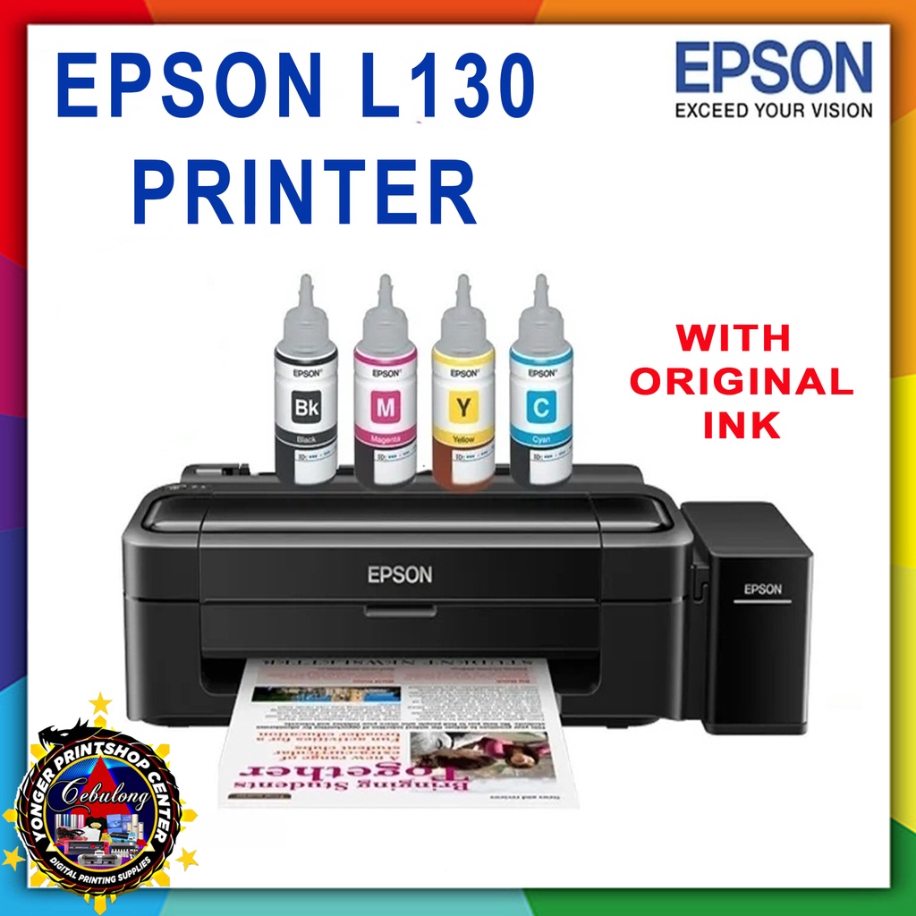 Epson L130 Printer Print Ink Tank System With Origininal Ink Ink 672 70ml Shopee Philippines 7639