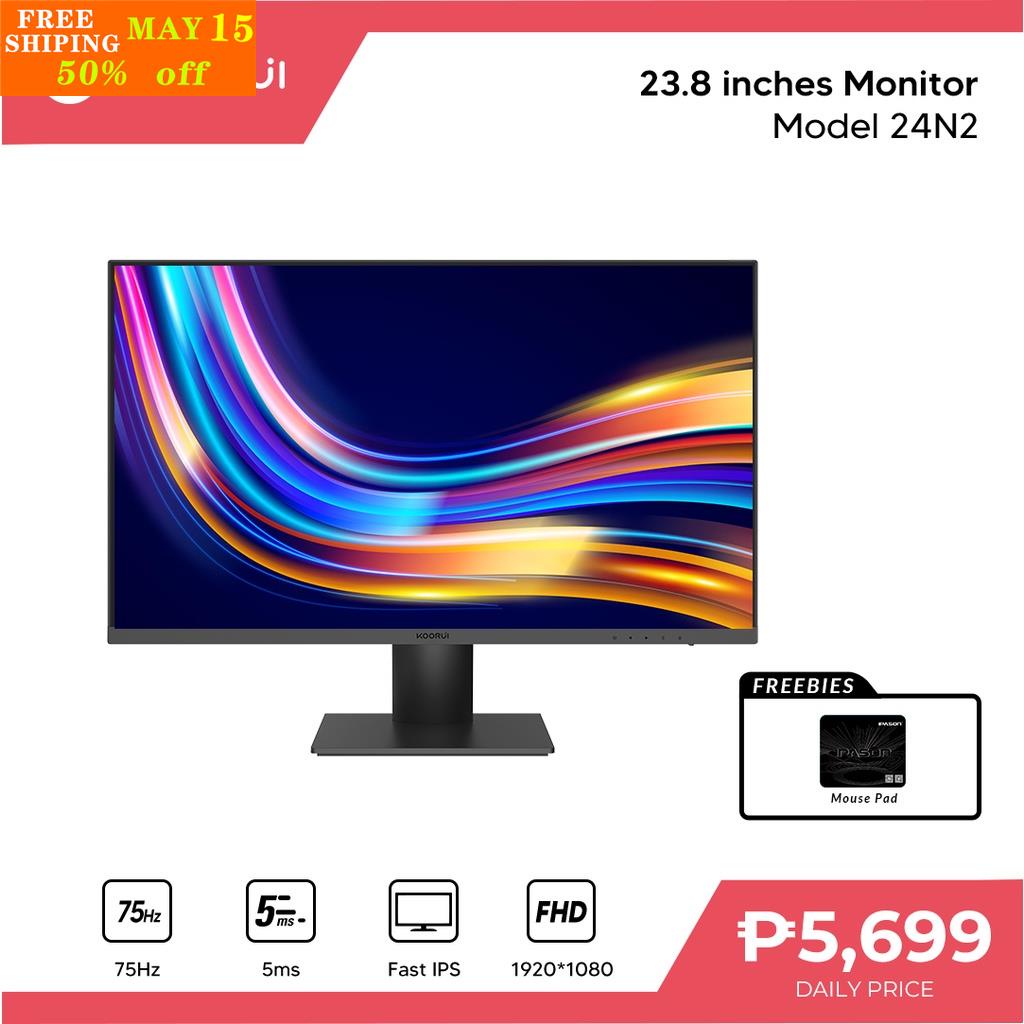 Koorui 24N2 BLACK Monitor Computer Pc 24 Inch Portable Monitor FHD 1920 ...