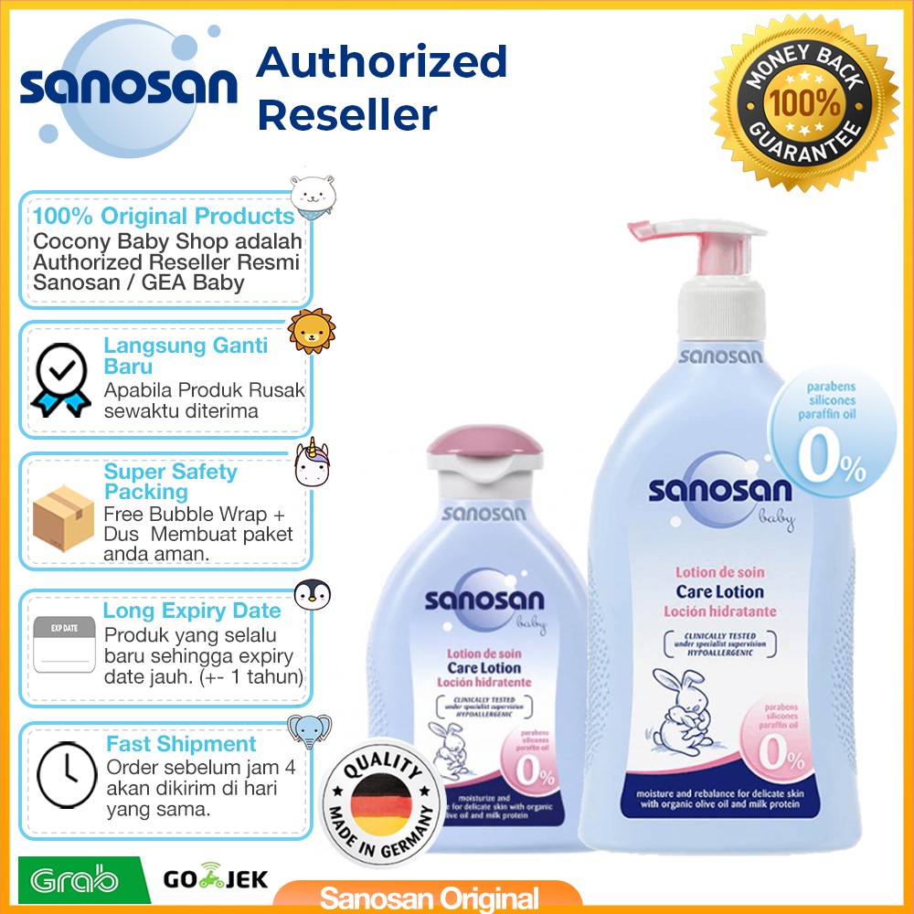 (Made In Germany) Original Sanosan Care Lotion 200ml / 500ml Baby Lotion Baby Lotion