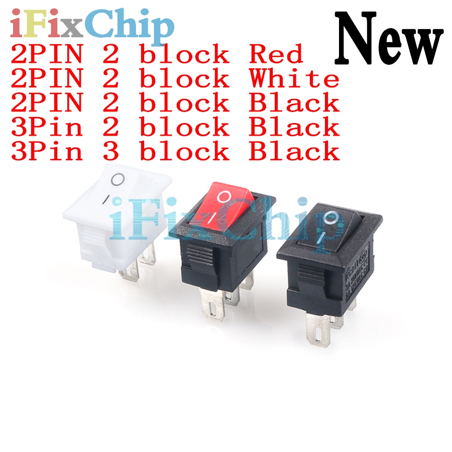 POPESQ® - 1 pz. x Interruttore 1 Contatto (ON-off-ON) 22mm x 15mm 6A / 250V