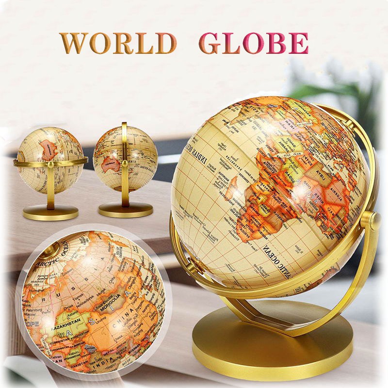 20CM Retro World Earth Globe Map Ball Geography Education Toy For Kids ...