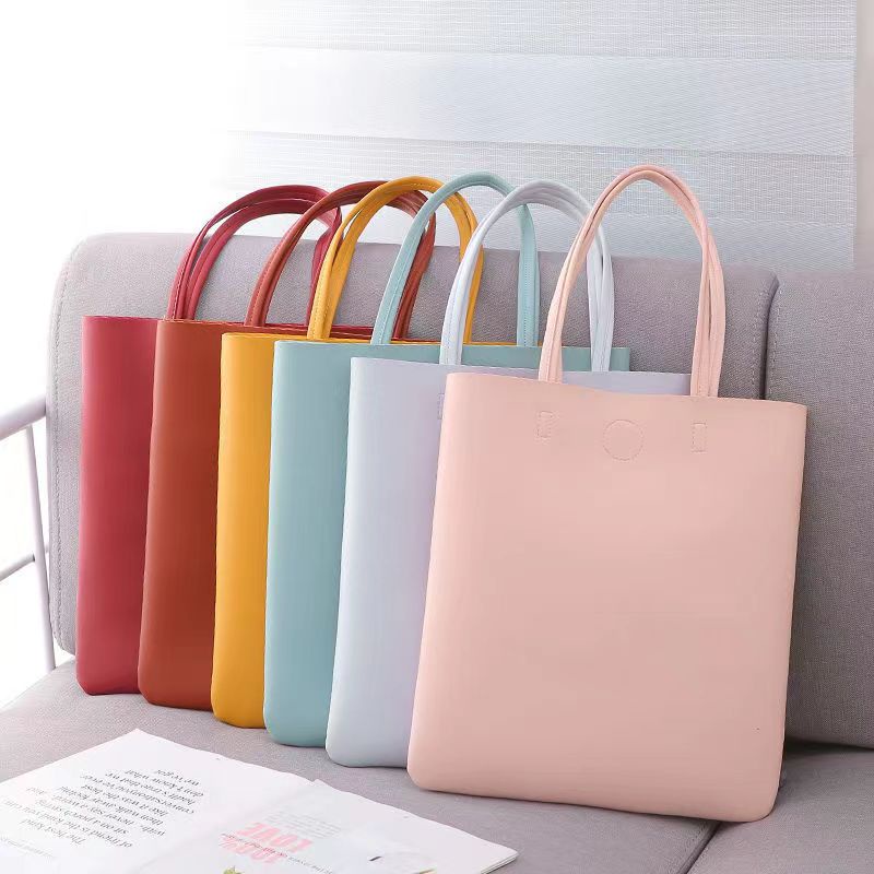 Korean Fashion Tote Bag, Women's Shoulder Bag, Macaron Color and Multi