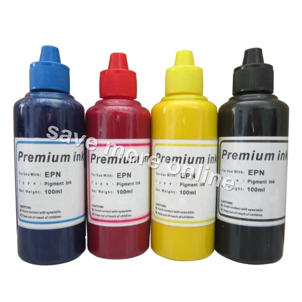 Premium Pigment inks compatible w/ Epson 4 Colors (CMYB) | Shopee ...