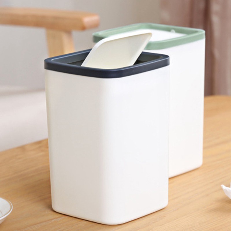 Waste Bin Small Trash Can Mini Desktop Ashcan Tabletop Trashbox For