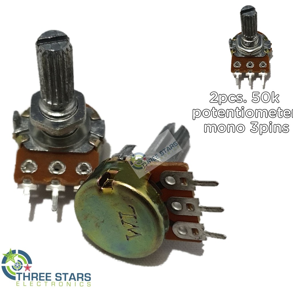 2pc. 50K B50K Mono 3 Pin Potentiometer Pot Volume Control Shopee Philippines