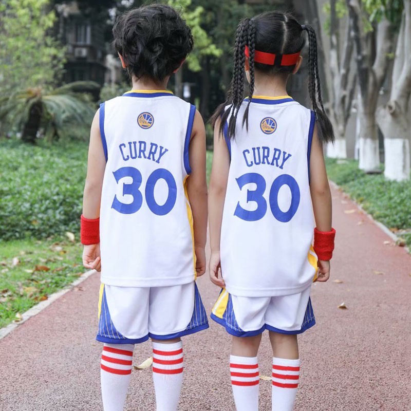 2 12 year Kids Basketball Jersey Uniform Golden State Warriors 30 Curry Jersey Set Kids Basketball Shopee Philippines