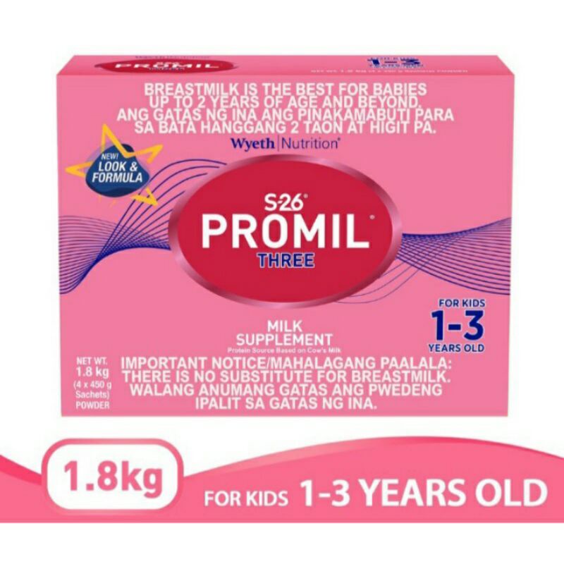s26 milk promil 1 3 years old Wyeth S26 Promil THREE 1.8kg Formula