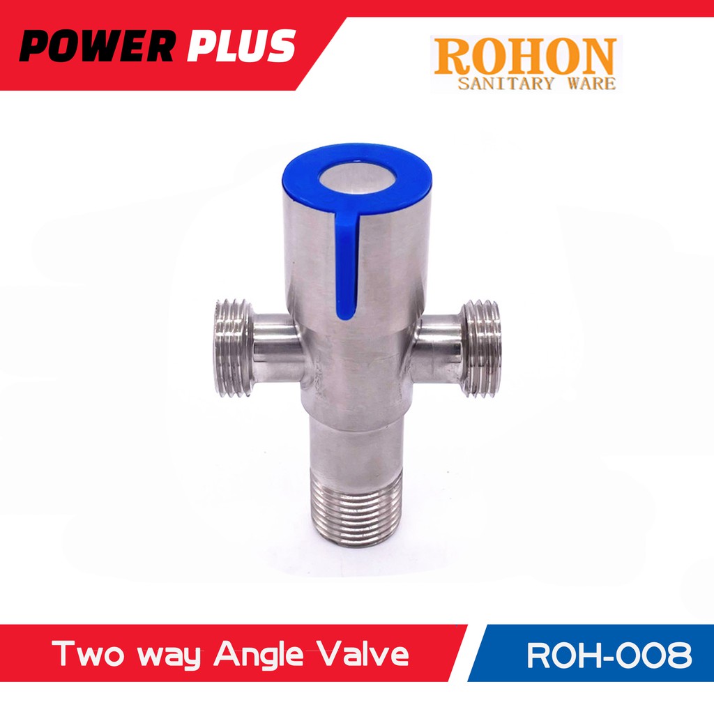 Power Plus ROHON Stainless Steel 304 Two Way Angle Valve | Shopee ...
