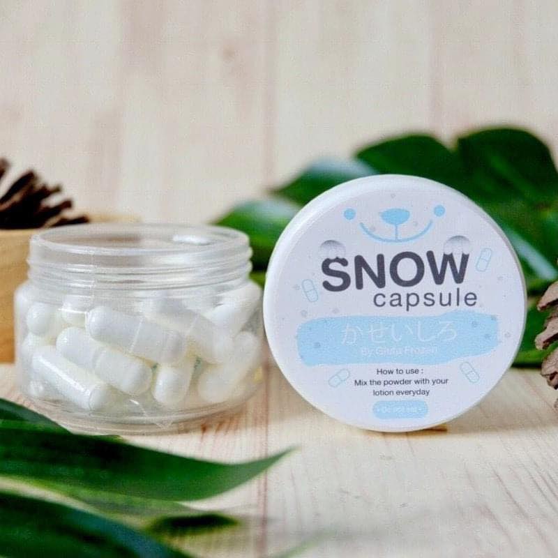 Snow Capsules by Gluta Frozen 30 capsules (Mix with Cream/Lotion) Made ...