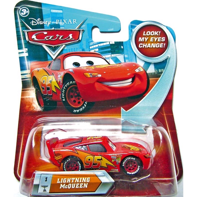 Disney Pixar Cars Mattel Lightning McQueen With Lenticular Eyes ...