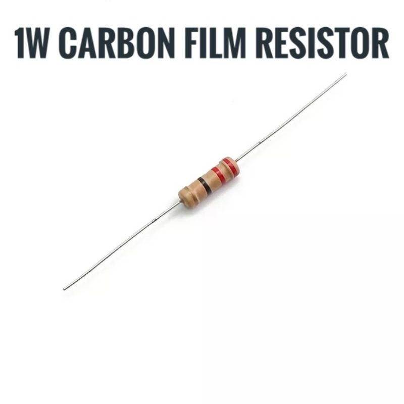 2pcs 1W Carbon Film Resistor 0.1R 750R 10R 100R Ohms Resistors