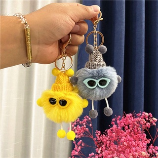 MARIO Rabbit Fur Key Chain Bag Charm Kawaii Small Briquettes Wearing ...