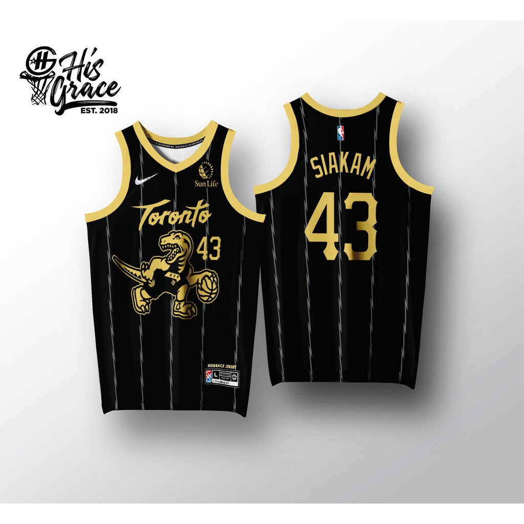 Toronto raptors black and best sale gold jersey