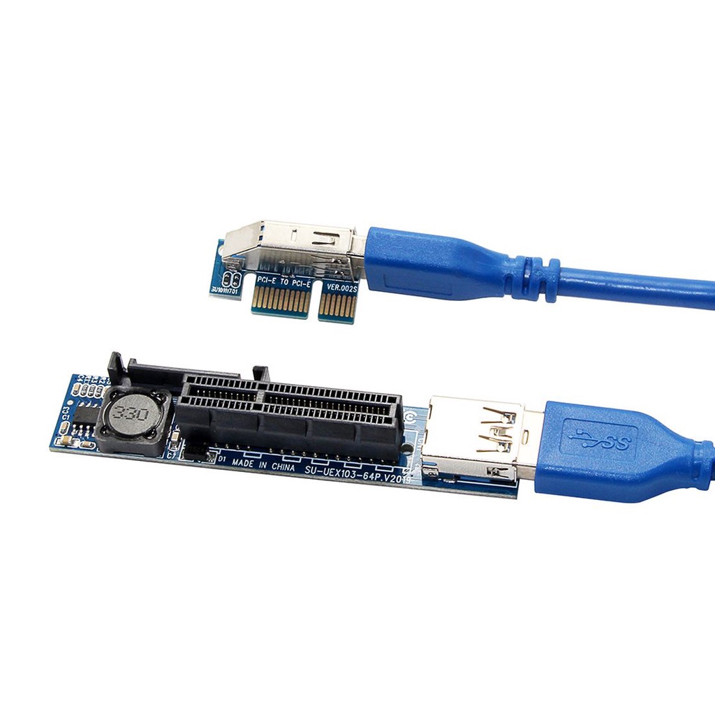 PCI Express USB 3.0 Adapter Raiser Extender PCIE Riser Card USB 3.0 PCI ...