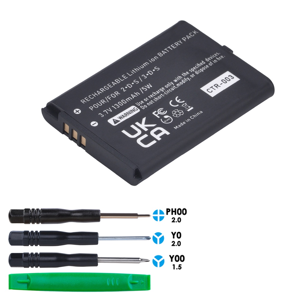 CTR003 CTR 003 CTR003 3.7V 1300mAh 5Wh Rechargeable Battery for 3DS