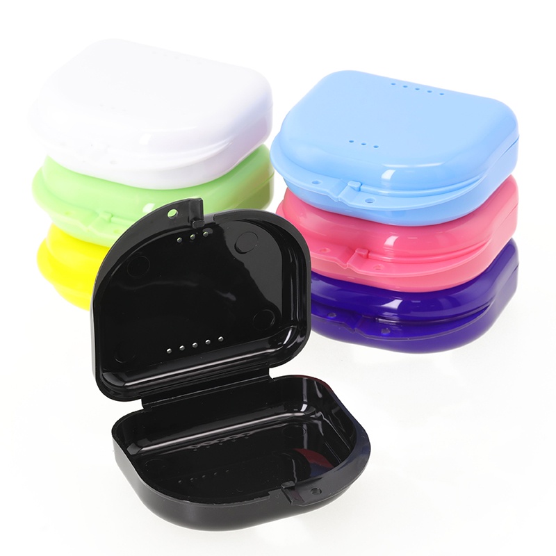 10 Pcs Colorful Dental Orthodontic Retainer Denture Storage Case Box ...