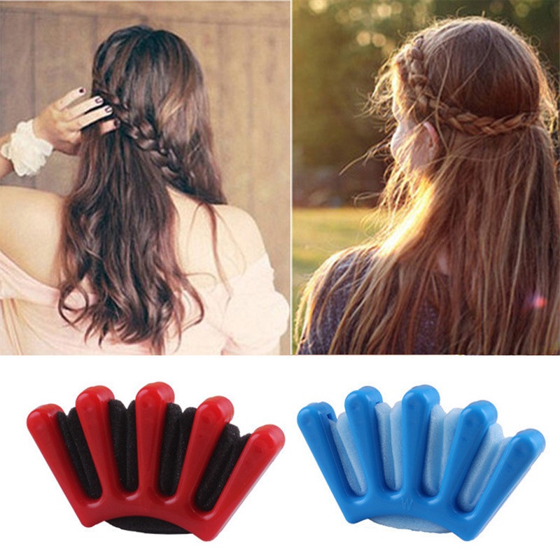DIY Five-finger Sponge French Braid Hair Tool Hair Braider Braiding ...