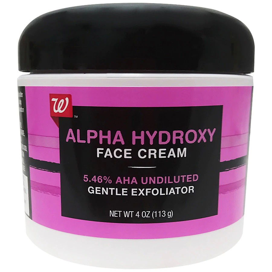 Alpha Hydroxy (AHA) Face Cream, Gentle Exfoliator for Healthy, Clear, Youthful Skin, 113g