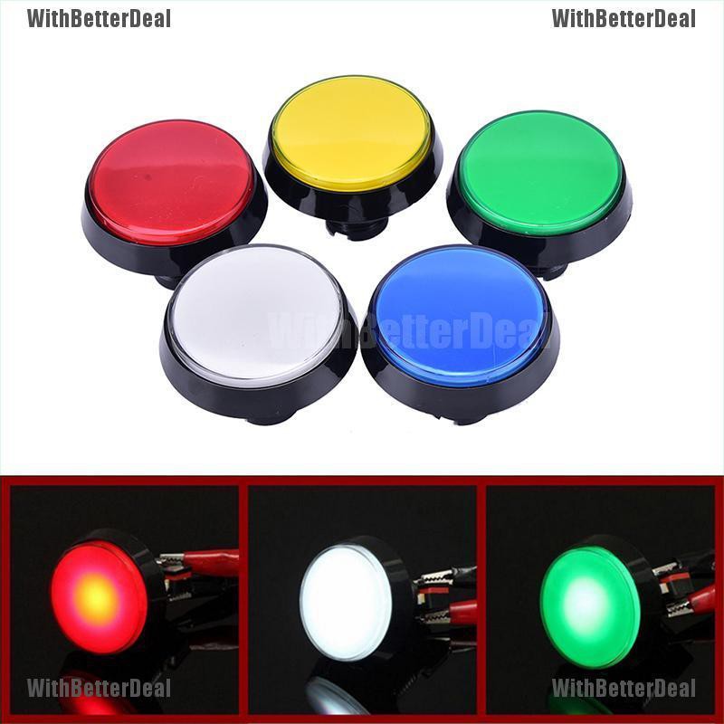 60mm LED Light Big Round Arcade Video Game Player Push Button Switch ...