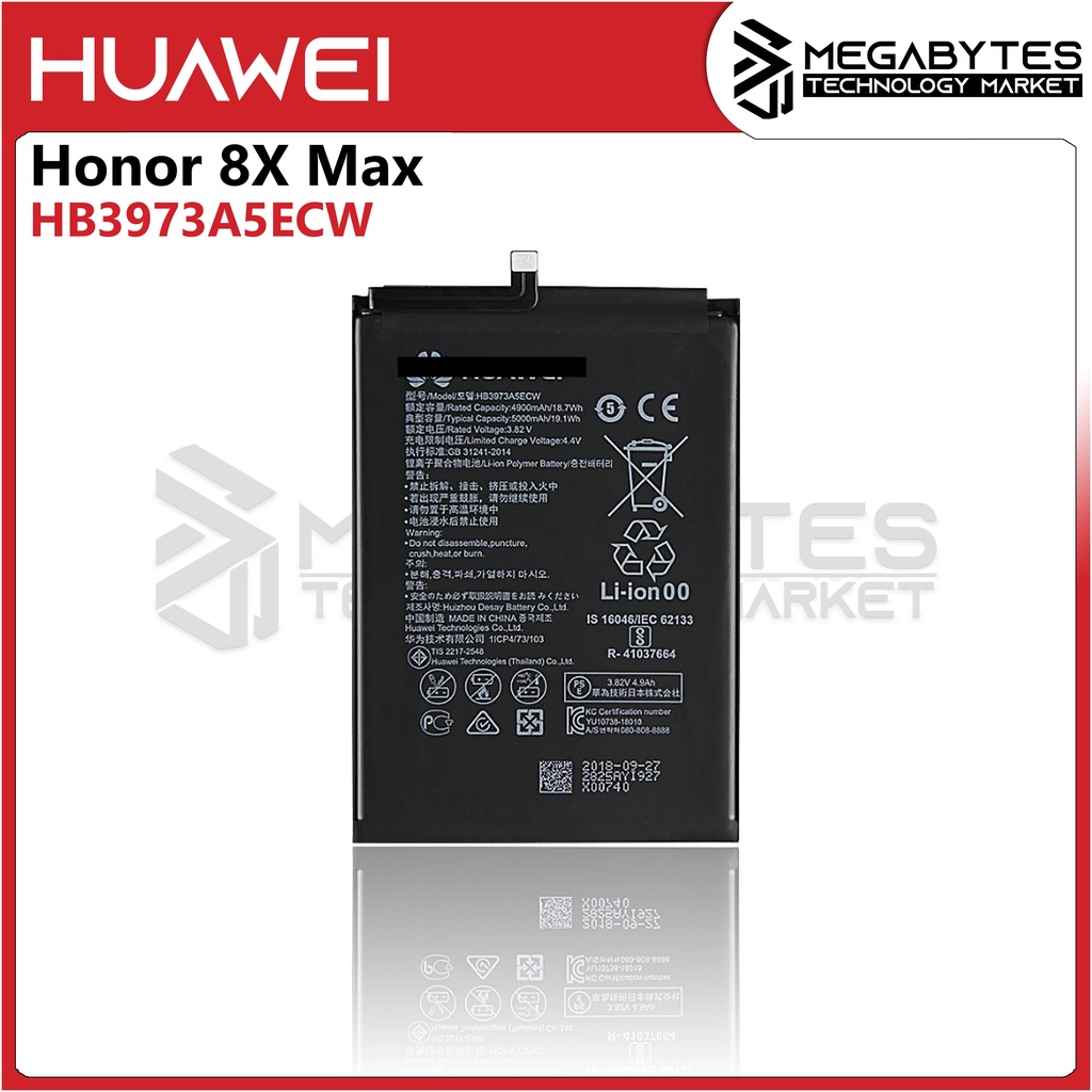 Original Battery for Hµawei Honor 8X Max 2018 Model HB4073A5ECW ...