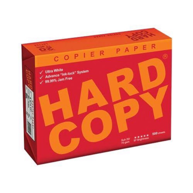 Hard Copy A4 Short 70 gsm sub 20 book paper copy paper Shopee