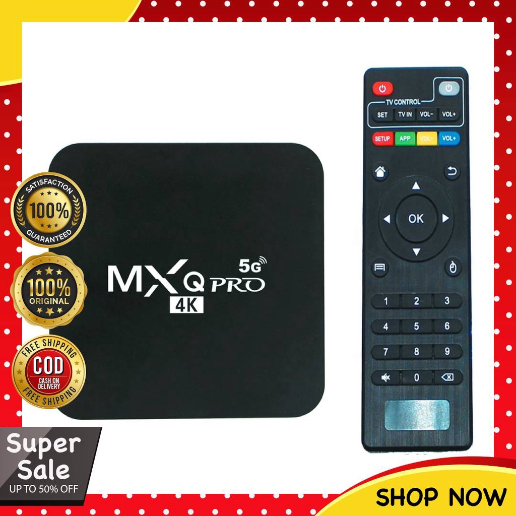 Original 4K MXQ Pro TV Box Android Ultra HD Video Resolution Smart TV Black Box and Receiver