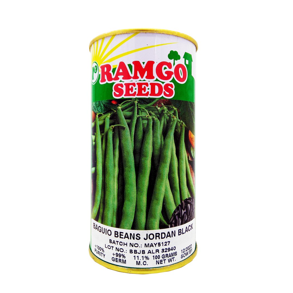 Ramgo Seeds Tin Can Baguio Beans Jordan Black 100g GDSFPH_S4 Shopee