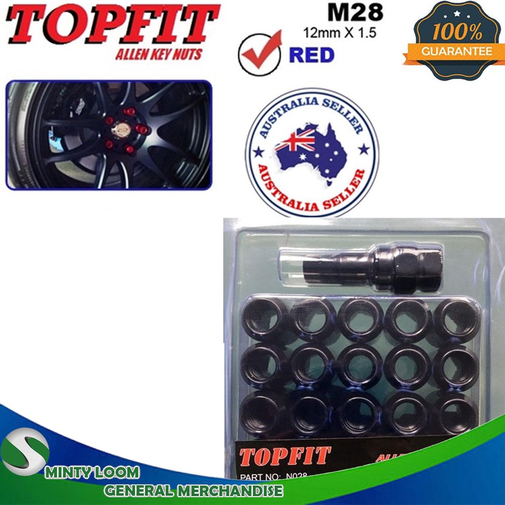 TOP FIT WHEEL LUG NUTS(black) Shopee Philippines