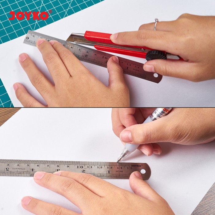 Joyko RULER 15CM STAINLESS / IRON RULER JOYKO 15CM RL-ST15 | Shopee ...