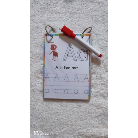LAMINATED COLORFUL ALPHABET TRACING WORKBOOK | Shopee Philippines
