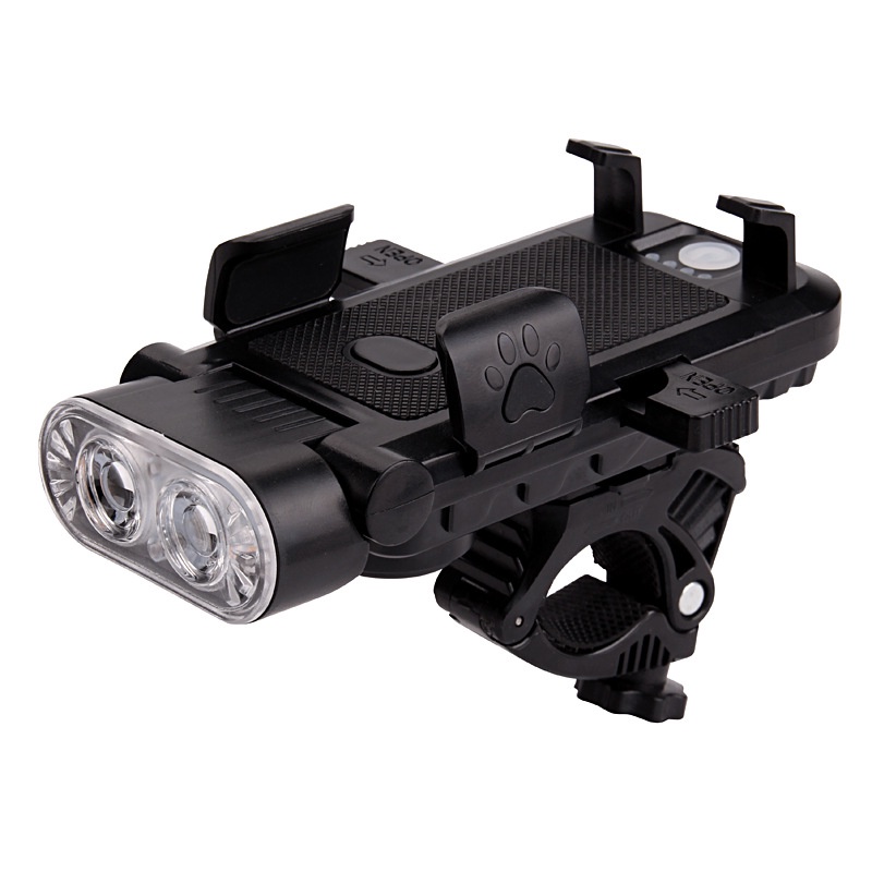 Bike Light Horn New IN Phone Holder USB Chargeable Bicycle