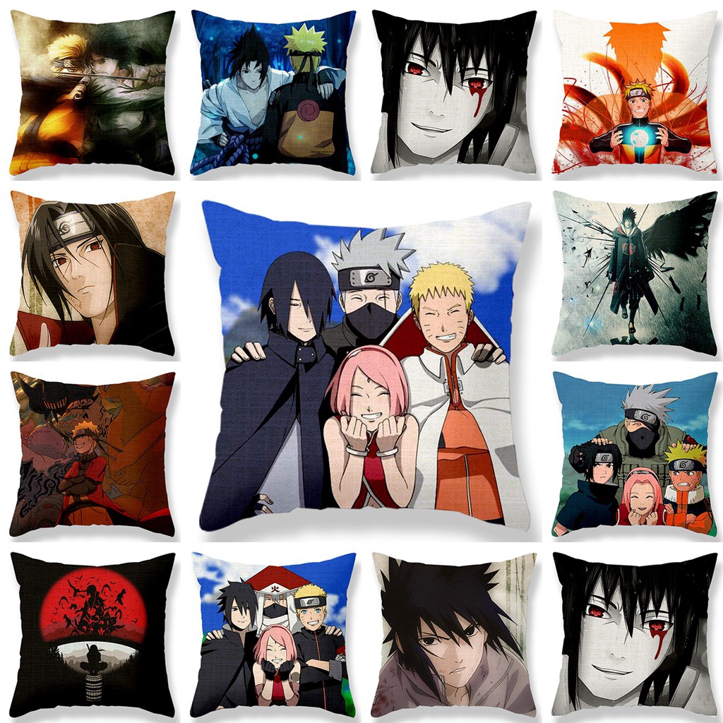 NARUTO Uchiha Sasuke Pillow Sofa Pillow Cushion Case | Shopee Philippines