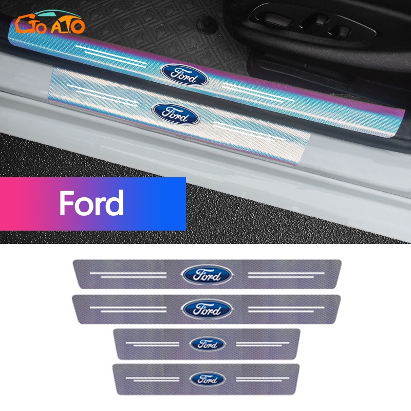 GTIOATO 4PCS Car Colorful Threshold Protector Auto Door Sill Cover ...