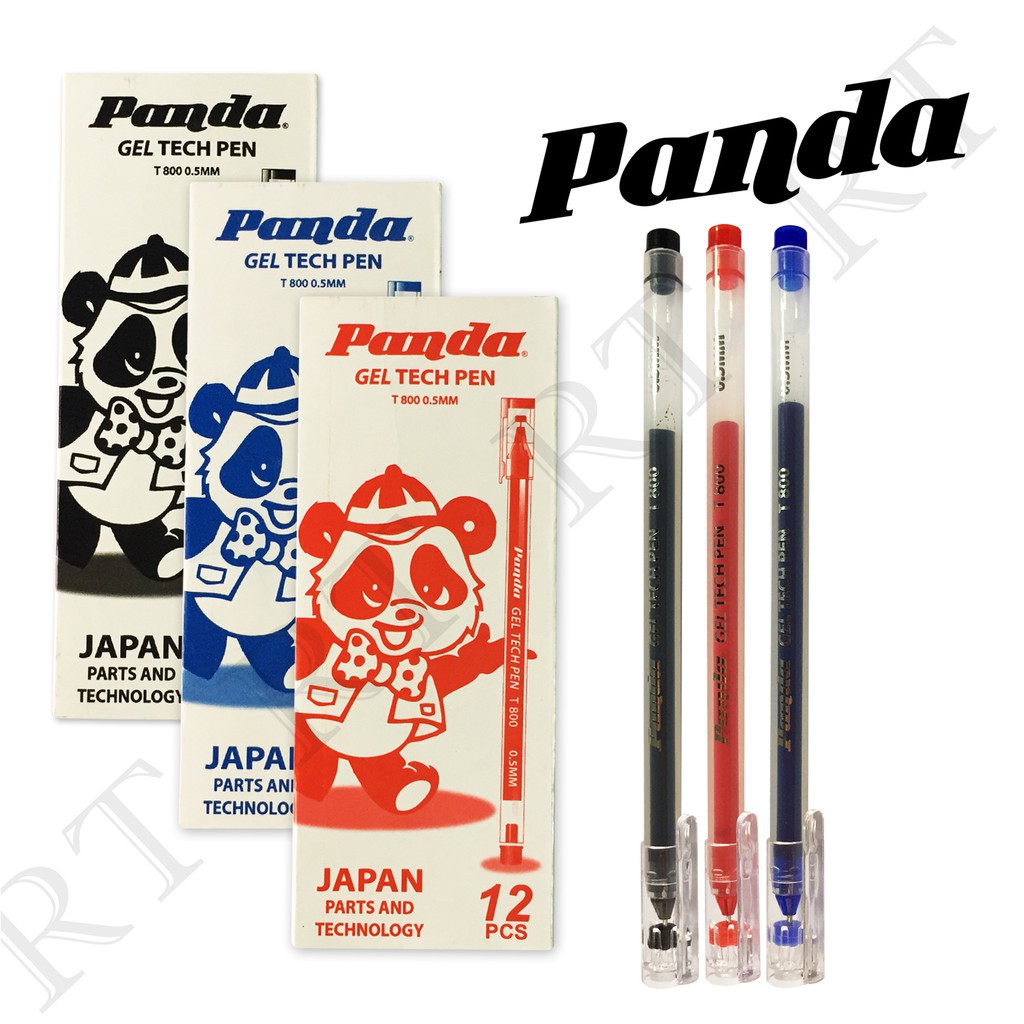 Panda Gel Tech Pen 0.5MM 3 Colors Available For School And Office