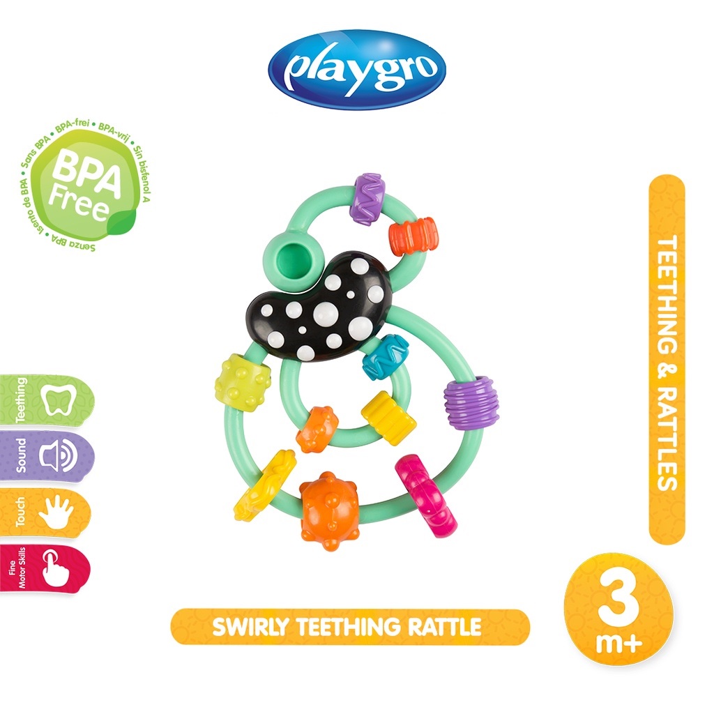 PLAYGRO SWIRLY TEETHING RATTLE - 124838 | Shopee Philippines