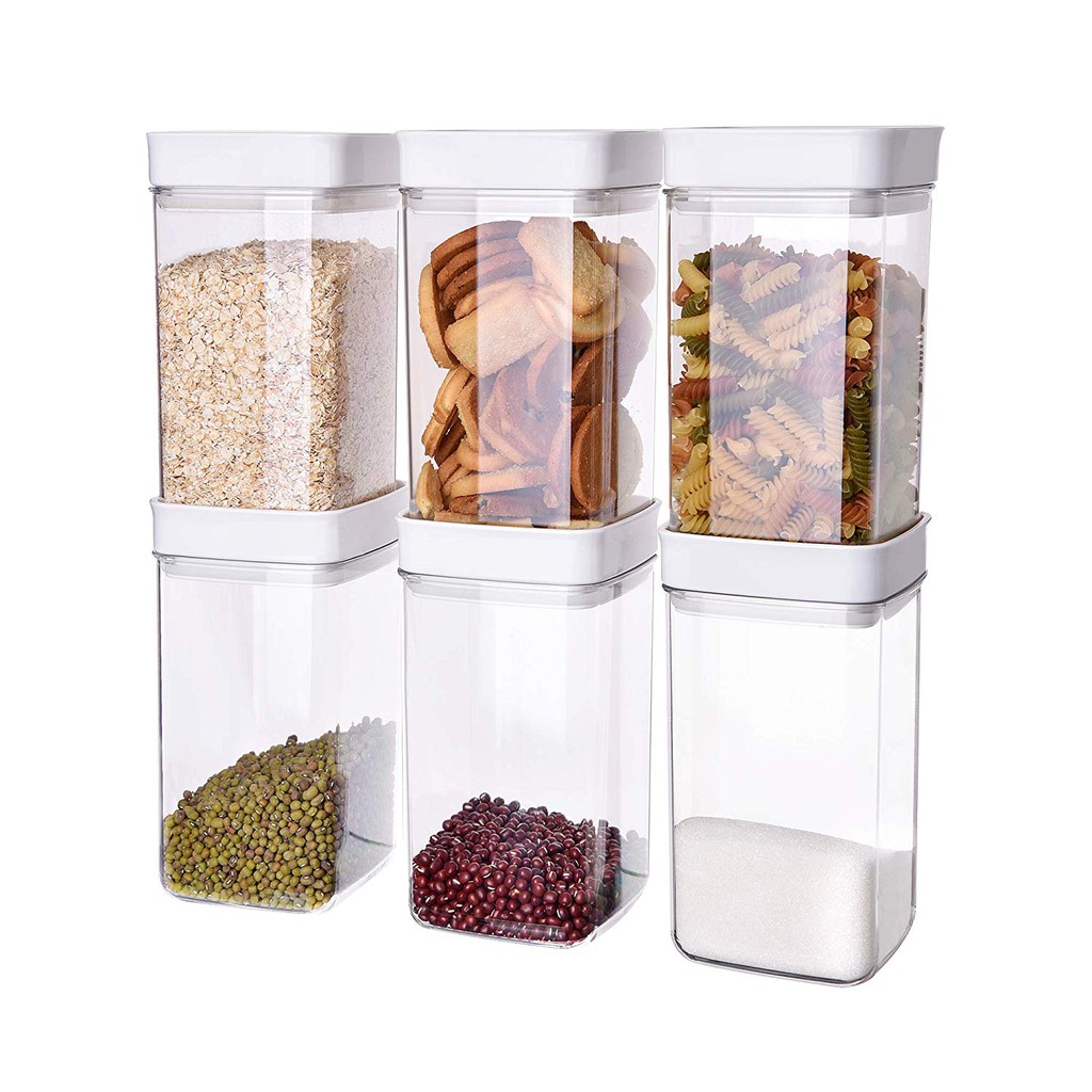 Airtight Food Storage Storage with Lids, 6 Pcs Set 1.05-qt Each ...