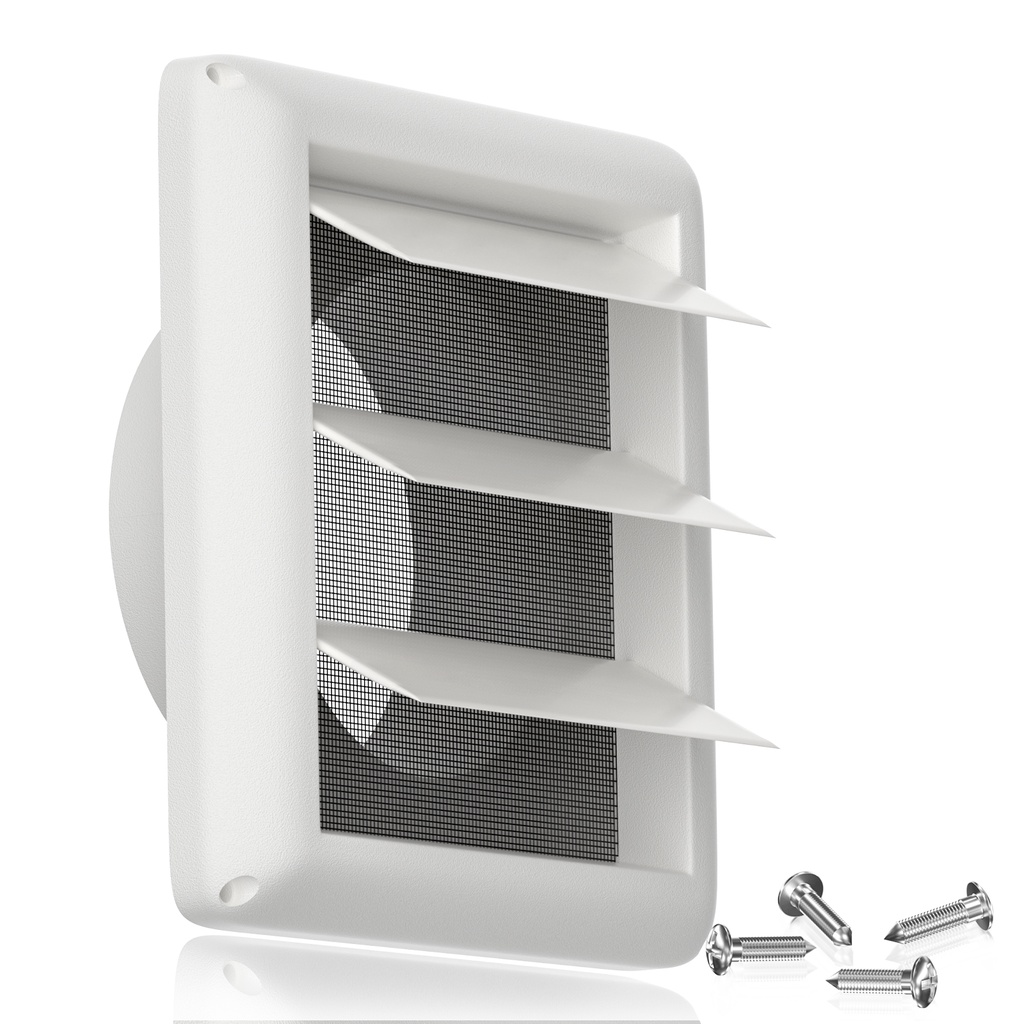 Hon&Guan 4'' Dryer Vent Covers for House, Dryer Vent Cover Outdoor Exterior Wall Vent Cover