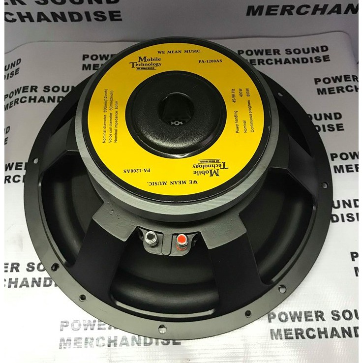 Mobile Technology PA1200AS 12" Subwoofer Jackhammer Alloy Type DieCast 800Watts Shopee